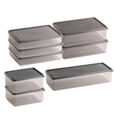 비트리 휘어지는 냉동실 정리용기 혼합세트4 1.0L x 2p + 2.1L + 1.5L x 3p + 2.3L x 2p, 1세트, 1.0L x 2개 + 1.5L x 3개 + 2.1L x 1개+ 2.3L x 2개