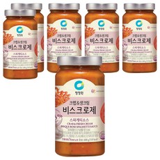 청정원 크랩&생크림 비스크로제 스파게티 파스타소스, 600g, 6개