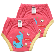 피셔프라이스 4중 방수 배변훈련팬티, 핑크, 2개