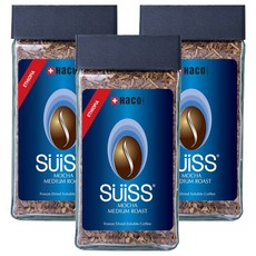 HaCO swiss 摩卡中烘焙即溶咖啡, 100g, 1罐, 3罐