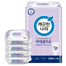 KleanNara 可綠納樂 Dr. Bidet 敏感型廁所用免治濕紙巾 附蓋型, 55g, 80張, 4個