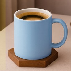 라이프란스 베이직 투톤 무광 머그컵 360ml, 스카이블루, 1개