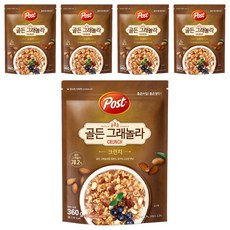 Post 杏仁胡桃脆麥片, 360g, 5包
