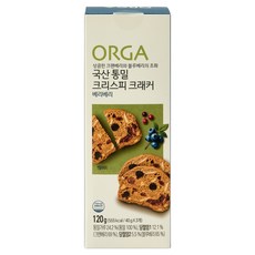 ORGA 全麥香脆蘇打餅 莓果綜合, 120g, 1個