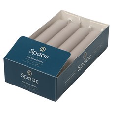 SPAAS 家用蠟燭 米色 迷你 15.2cm, 8個, 無香, 43g