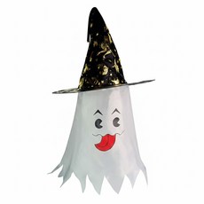 摩達客 cosplay派對裝扮派對變裝 俏皮可愛LED燈帽吊飾-吐舌幽靈款, 吐舌幽靈款 白色 + 黑色 + 金色, 1個