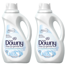 다우니 미국산 울트라 섬유유연제 프리 & 젠틀 본품, 1.53L, 2개