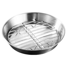 304不鏽鋼瀝油烤盤+烤架 16cm 瀝油設計, 1組