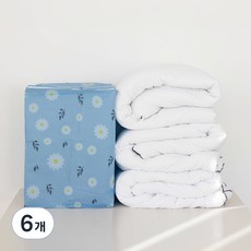 메이크마인 대용량 패브릭 다용도 방수 방습 이불 수납 정리함, 블루, 180L, 6개