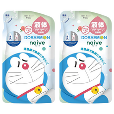 Kracie 葵緹亞 The Naive 哆啦A夢 沐浴乳 補充包 桃葉萃取精華, 360ml, 2袋