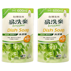 TTL BIO-TECH 台酒生技 易洗樂洗潔精 補充包, 600ml, 2包