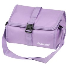 Sistema 폴드오버 접이식 쿨러 도시락 가방, 미스티퍼플, 5.5L