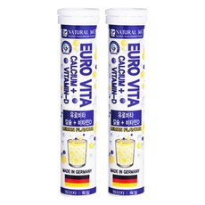 NATURAL 365 Euro Vita鈣&維他命D發泡錠, 20顆, 2罐