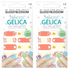 GLOSSYBLOSSOM Princess Gelica 兒童造型美甲貼紙 4歲以上 16張, 哦，我的長頸鹿, 2個