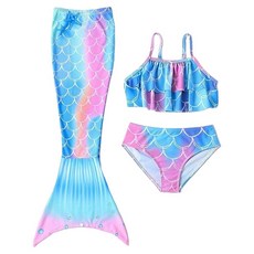 愛北鼻 美人魚 + 美人魚尾泳衣3件組