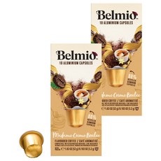 Belmio 鮮奶油布蕾風味膠囊咖啡, 5.2g, 10顆, 2盒