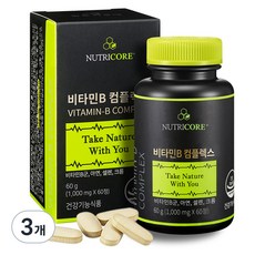 NUTRICORE 維生素B群補充錠, 60顆, 3罐