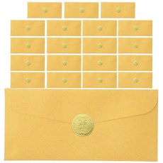 스토리 샤이니 펄 킹스블루 용돈봉투 + 스티커 세트, 골드(봉투), 골드(스티커), 20개