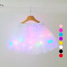 ON THE KIDS 女童三層亮片LED燈光澎澎紗裙