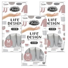 ST 雞仔牌 Family 生活設計指尖強化手套(薄型) 灰 m, 3雙