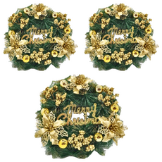 12"金蔥花松針花圈 GTX-6204 3個, 1組