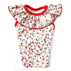 Dog Mom 寵物荷葉邊花朵T恤, 混色