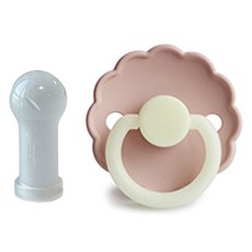 FRIGG 矽膠奶嘴+保護蓋, Blush Glow, 1套, 第2階段(6~18個月)