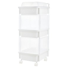 리빙스마일 기저귀 정리함 직사각 3단 일반 A형, 화이트, 1개