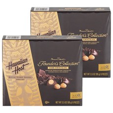 HawaiianHost 堅果夾心黑巧克力, 2盒, 99g