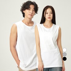 캐럿 남녀공용 24수 레이어드 민소매 티셔츠 1p