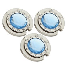 Life Plus 水晶閃亮便攜式掛包鉤, 海洋藍, 3個