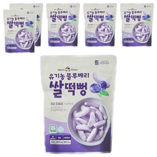 맛있는풍경 유기농 블루베리 쌀떡뻥, 블루베리맛, 25g, 6개