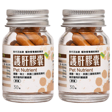 現代百益康 護肝膠囊 富含B群、礦物質、胺基酸 犬貓保健適用, 護肝, 30顆, 2罐