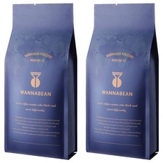 WANNABEAN ROASTERY 黑巧克力綜合咖啡豆, 咖啡原豆(不研磨), 2個, 1kg
