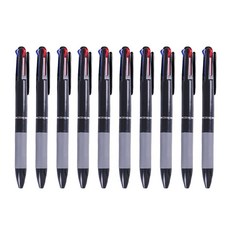 Holipic 3色原子筆組 0.7mm, 10個, 黑色(原子筆), 黑色 + 紅色 + 藍色(墨水)