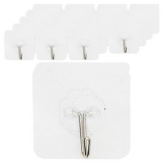 無痕掛勾 10個, 透明, 2組