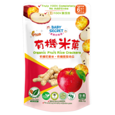 BABY SECRET 寶寶的秘密 有機米菓, 1個, 25g, 花東米 + 蘋果 + 地瓜