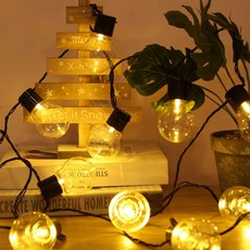 露營派對燈 5m 電池式 20燈, 透明