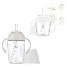 티지엠 트라이탄 쌀알 빨대컵 240ml + 빨대컵 mini 160ml, 1세트, 퓨어화이트