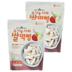 맛있는풍경 유기농 사과 쌀떡뻥, 사과맛, 25g, 2개