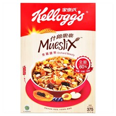 家樂氏什錦果麥 美麗纖果, 含5種穀物 全穀60% 高纖高鐵, 375g, 1盒