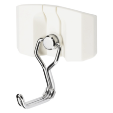 SDI 手牌 自由曲面磁鐵掛勾 最大保持荷量5kgf, 白色, 1個