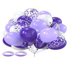 만들하비 컨페티 풍선 세트, 퍼플, 1세트
