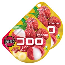 UHA 味覺糖 Cororo 酷露露 Q糖 荔枝味, 2包, 40g