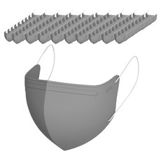 가드데이 KF94 새부리형 황사방역 컬러 마스크 대형, 연한회색, 1개, 100매입