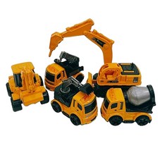 Joy Kids 迷你重型機具預拌混凝土車 5件組, 混合顏色