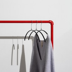 MAWA 防滑經濟型衣架 40個 圓形, 黑色, 3個