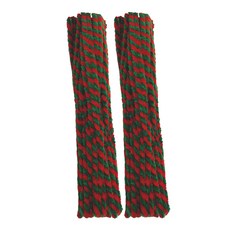 만들하비 칼라 색상 가는 털모루 철사, 트위스트(빨강 + 녹색), 200개