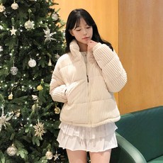 PEONIST 女款燈芯絨短版鋪棉外套