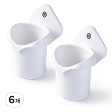 모나코올리브 리빙캣 무타공 물빠짐 칫솔 꽂이, 6개